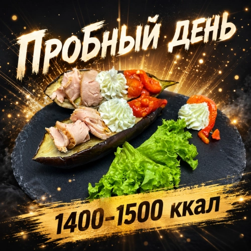 Пробный день 1400-1500 ккал